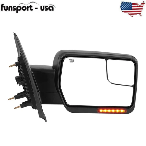 Passenger Right Side Tow Mirror For 2004-14 Ford F150 Power Heated Puddle Signal