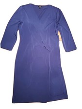 Talbots Dress Woman Large Navy 