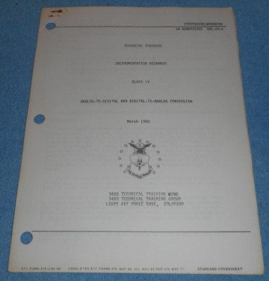 1980 US Air Force Technical Training Study Guide Analog To Digital Conversion