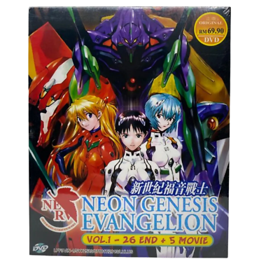 DVD anime neon genesis evangelion Complete series vol 1-26 end + 5