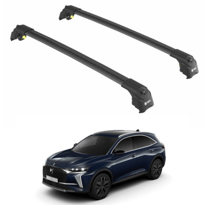 to Fit Citroen 7 CROSSBACK SUV 18  Roof Racks Cross Bars Black Set 2Pcs