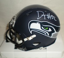 DARRELL TAYLOR Seattle Seahawks Autographed Mini Helmet including BDS COA #3840