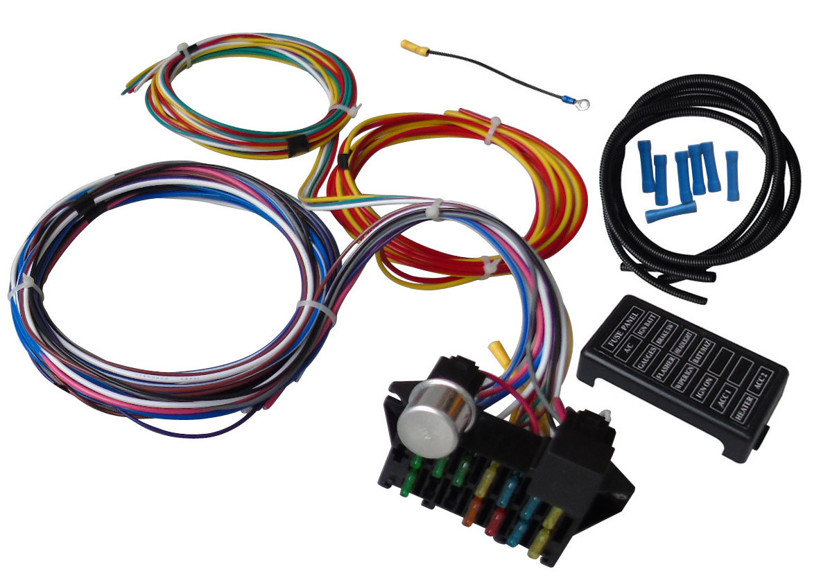 12 Circuit Universal Wiring Harness Muscle Car Hot Rod ... universal wiring harness car 