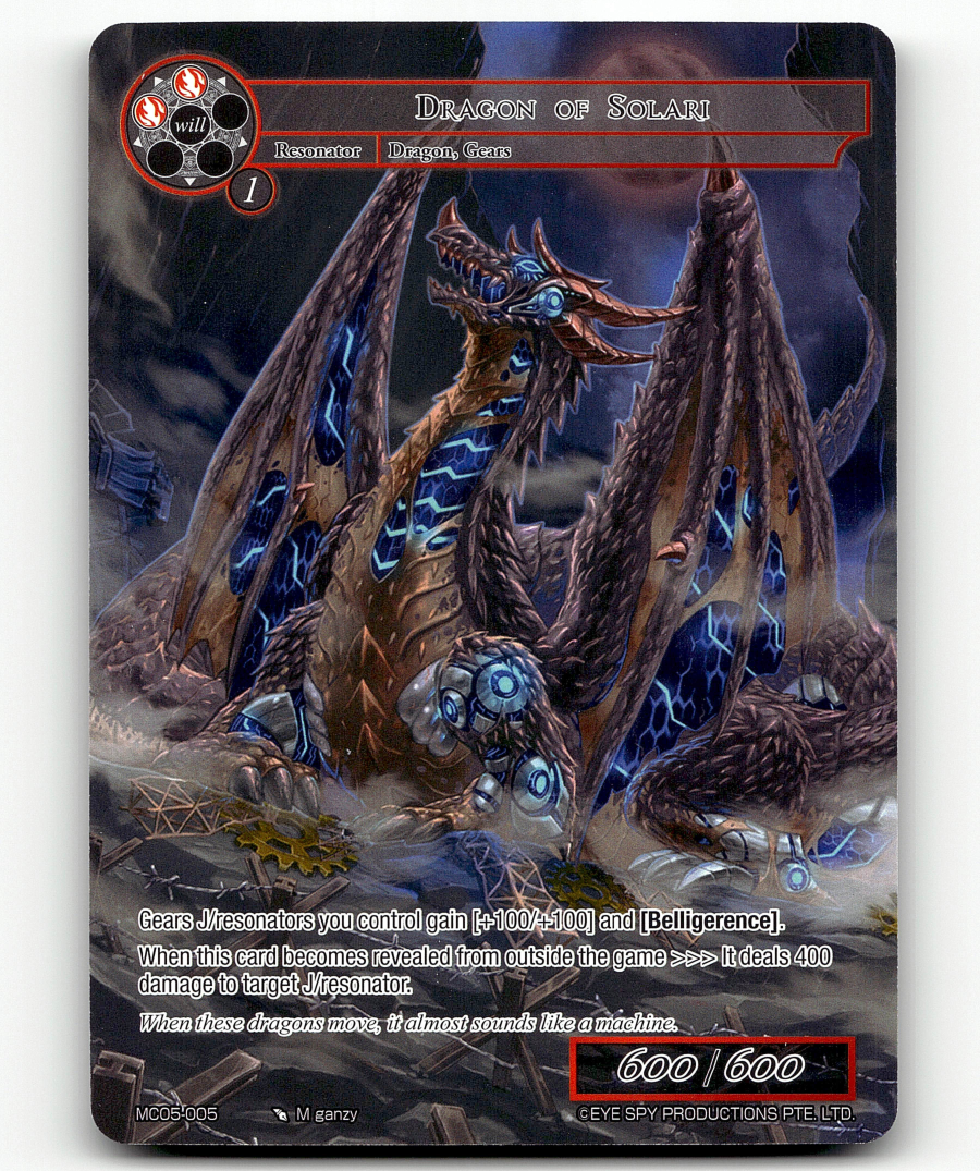 Force of Will Dragon of Solari Memoria Collection 05