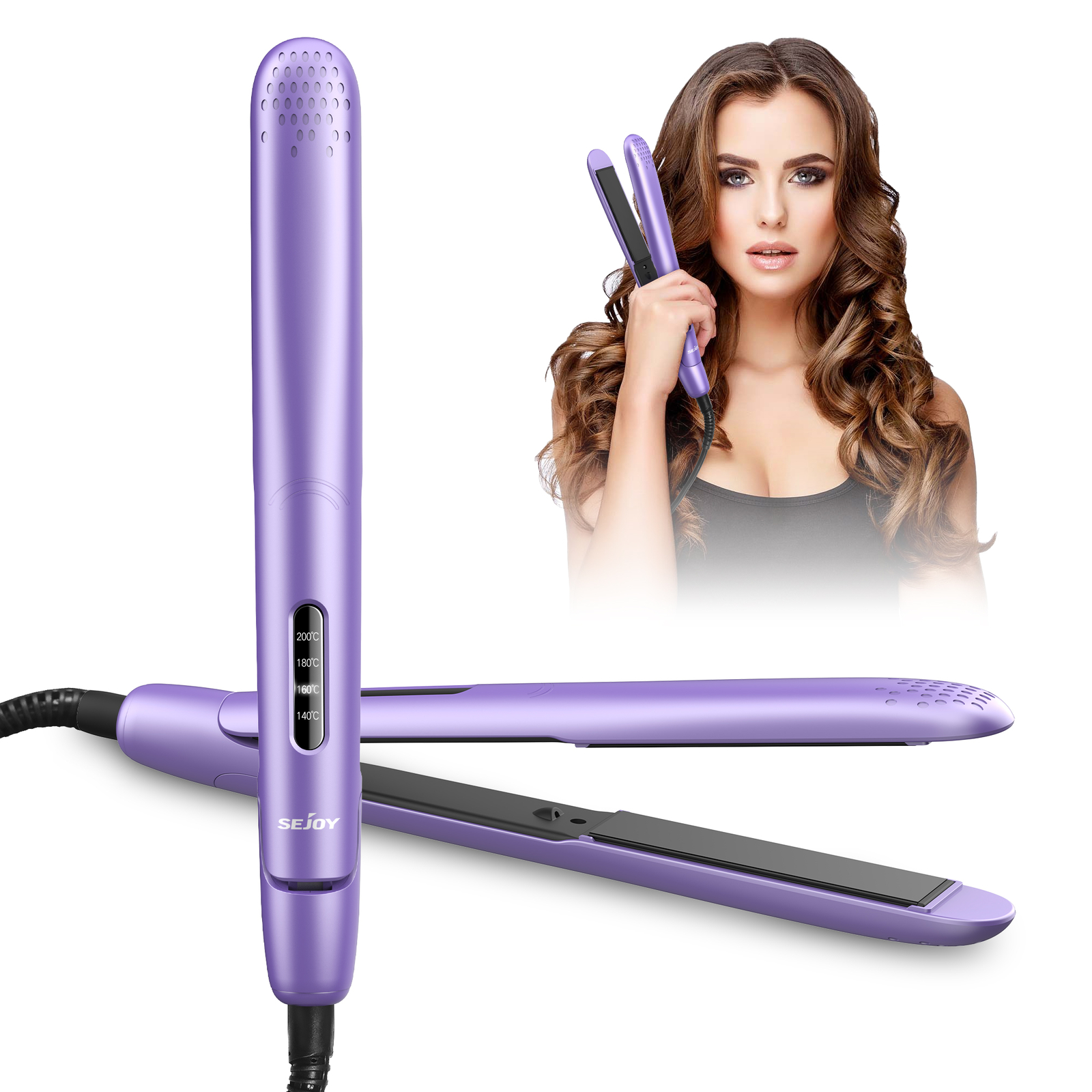 Professional Hair Curling Iron with 4 Adjustable Temperature Settings for Salon-Quality Styling