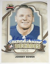 JOHNNY BOWER SIGNED 11-12 ITG BETWEEN THE PIPES MAPLE LEAFS CARD AUTOGRAPH AUTO!
