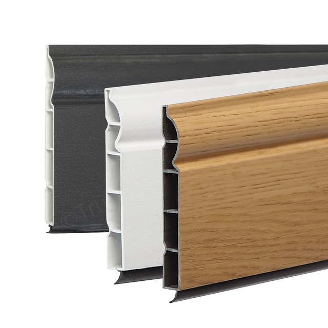 5m Plastic PVC Skirting Boards & Architrave UPVC in White Mahogany ...