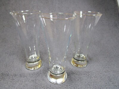 3 schöne hochwertige große Glas / Hi Ball Getränkegläser mit gewichtetem Boden 250ml