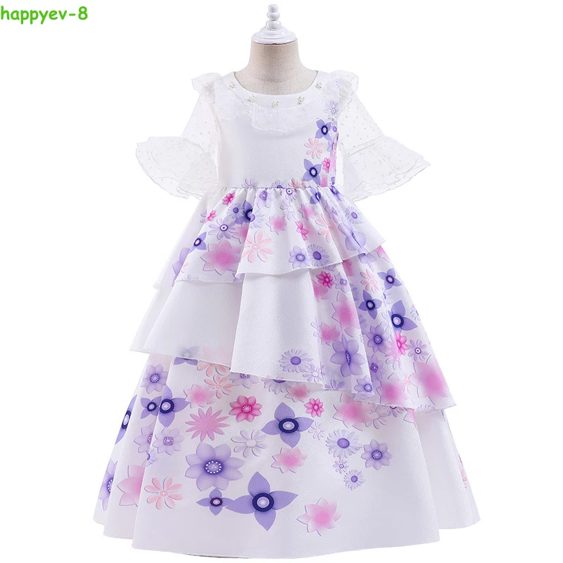 Vestido Encanto Madrigal Isabela Niñas Mirabel Juegos con disfraces Halloween Princesa Disfraz Foto 4 de 4