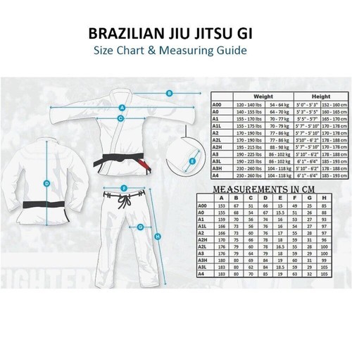 Brand New BJJ Gi 100%Cotton Brazilian Jiu Jitsu Jacket Pant Kids M00 to Adult A6 - Picture 2 of 42