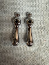 VINTAGE ANTIQUE CHROME FAUCET HOT COLD Handles BRASS H C Bathroom Hardware
