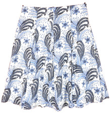 SK16538 TALBOTS Women's Cotton Box Pleated Skirt Lined Floral Multicolor Size 6P