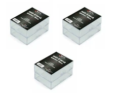 (6 Boxes) BCW 50 Card Size Slider Box Stackable Trading Card Storage Case 3x2