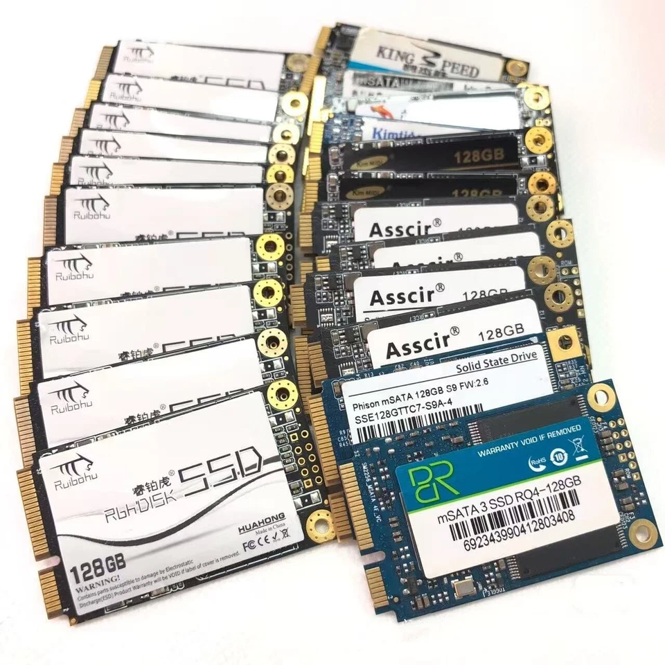 Lot of 10 1.8 in 120GB 128GB SSD MSATA Solid State Drives - Image 4 of 4