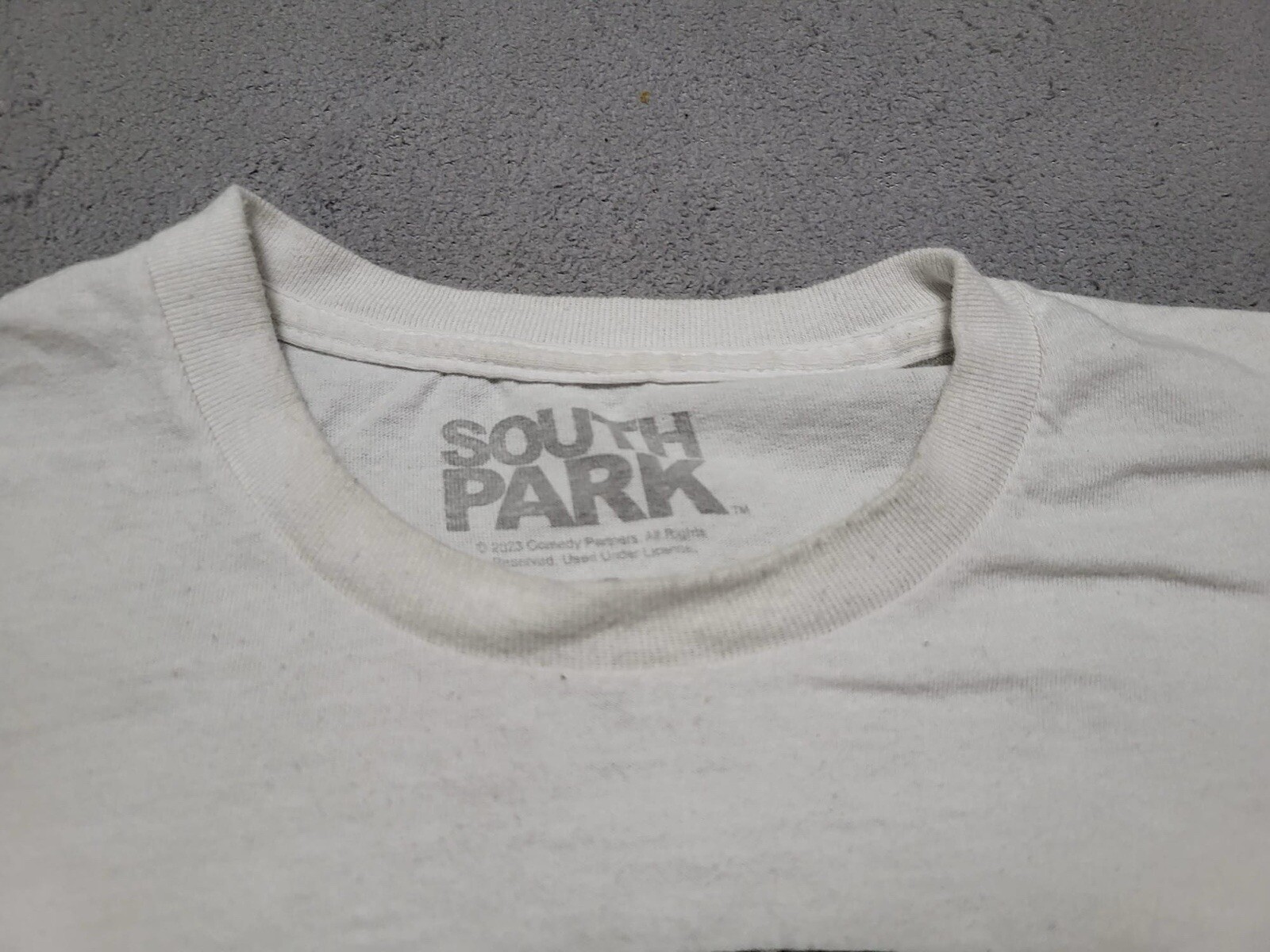 South Park Graphic Short Sleeve T-Shirt Mens Size L Large White TV Show Comedy