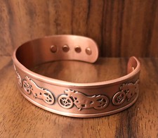 Copper Magnetic Bracelet Arthritis Pain Ancient Therapy Energy Cuff Bangle Bikes