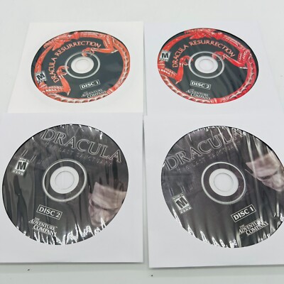 Dracula The Last Sanctuary & Resurrection PC Cd-Rom LOT (2002) Vault of Darkness