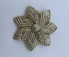 Vintage Jewelry Brooch Pin Flower Poinsettia Signed Gerry’s Holiday Costume Gift