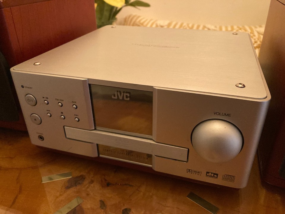 JVC EXA1 CD/DVD Receiver Wood Cone Speakers SPEXA1 Tested Sounds