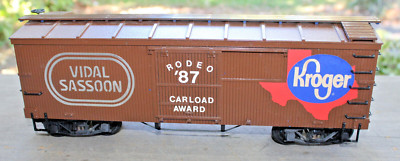 Aristo Craft G Scale Woodsided Boxcar Custom Painted Kroger Prize 1987 b2