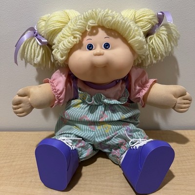 Cabbage Patch Kids TODDLER Blonde Girl Doll Teal ABCs Overalls Jumper