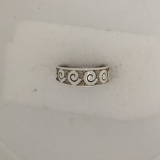 Sterling Silver Geometric Band Size 8