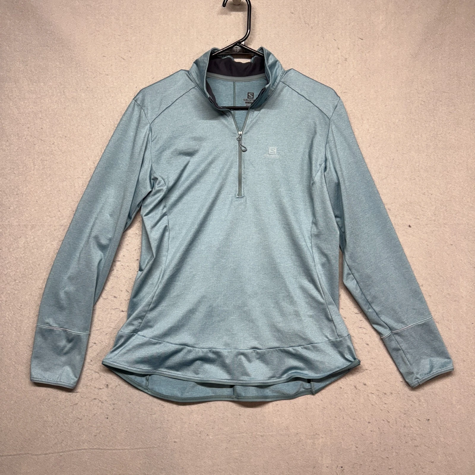 Salomon Womens Long Sleeve 1/4 Zip Pullover Baselayer Shirt Size XL