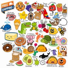 50pcs Kawaii Cute Waterproof Vinyl Stickers Pack Cartoon Decals for Laptop Water