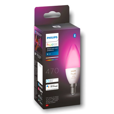Philips Hue White and Color Ambiance LED-Bulb E14, 4W, 1er-Pack !Bluetooth!