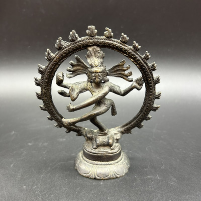 Vintage Shiva Nataraja Statue Lord of Dance Brass Heavy Metal Bronze? 4  T