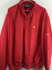 Masters Golf Collection Windbreaker Men’s M Red Pullover Snap Button Golf Sports