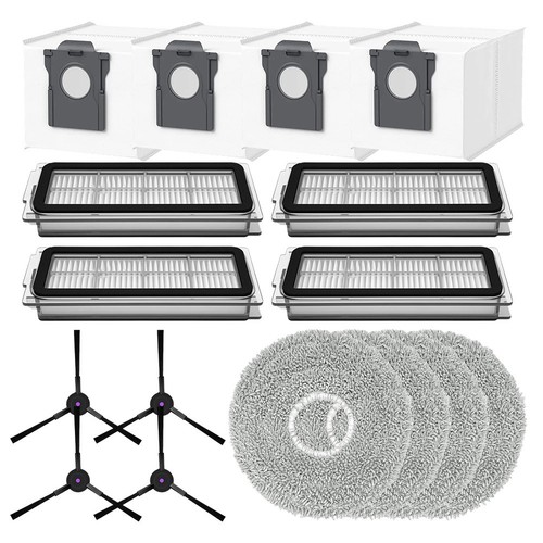 Recambios compatibles con Cecotec Conga Conga X70 / X70 Xtreme Robot Aspirador. Reemplazo de Mopas fregado y cepillos Laterales Piezas de Repuesto