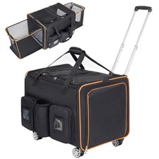 2 in 1 Large Cat Carrier for 2 Cats, Rolling Pet Carrier with Wheels Foldable