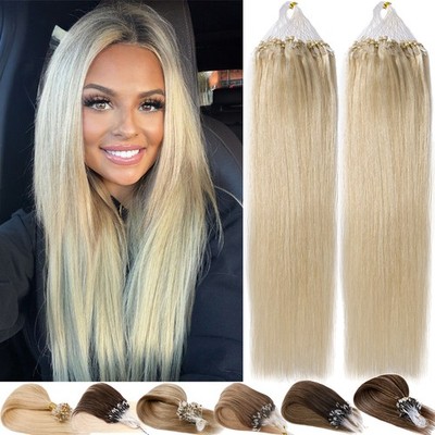 CLEARANCE Micro Loop Ring Thick Russian Remy Human Hair Extensions Beads 200S