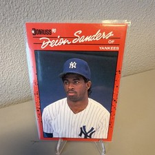 Donruss 1990 Deion Sanders New York Yankees #427 Rookie Base Set Baseball Card