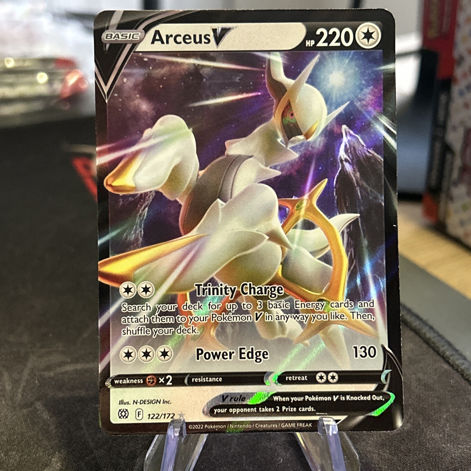 Arceus V 122/172 Ultra Rare Brilliant Stars Pokemon TCG Mint