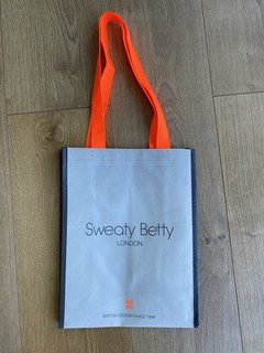 Sweaty Betty Small Tote Bag With Carry Handles For Gym Yoga Grey Orange VGC