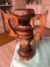 Holzvase , Antik - Handarbeit aus Afrika 