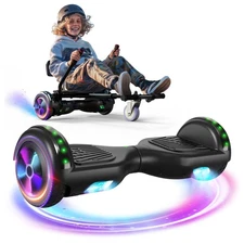 Electric Hoverboard & Go Kart Attachment Bluetooth Self-Balancing Kids Scooter