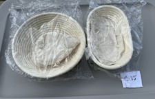 9" Banneton Bread Proofing Basket Set of 2   Round  Oval Rattan, Sourdoug