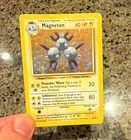 Wizards of the Coast Pokemon TCG Magneton 9/102 Base Set Holo Rare 1999 EN 60 HP