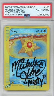 PSA Authentic Signed Michele Knotz Staryu 103/144 Skyridge Reverse Holo