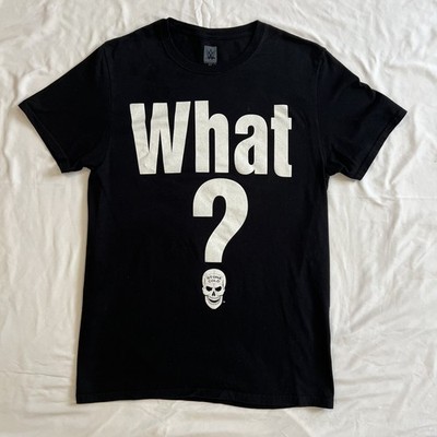 WWE Stone Cold Steve Austin What? Blue Flaming Skull Graphic Tee T-Shirt M Y2K