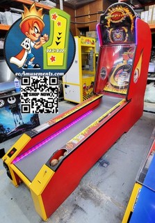 RING OF FIRE Skeeball 8' Lane Alley Roller Ticket Redemption Arcad Machine (#1)