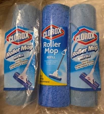 🫧CLOROX ROLLER Antimicrobial Mop Head Refill - New 🫧 Lot of 3
