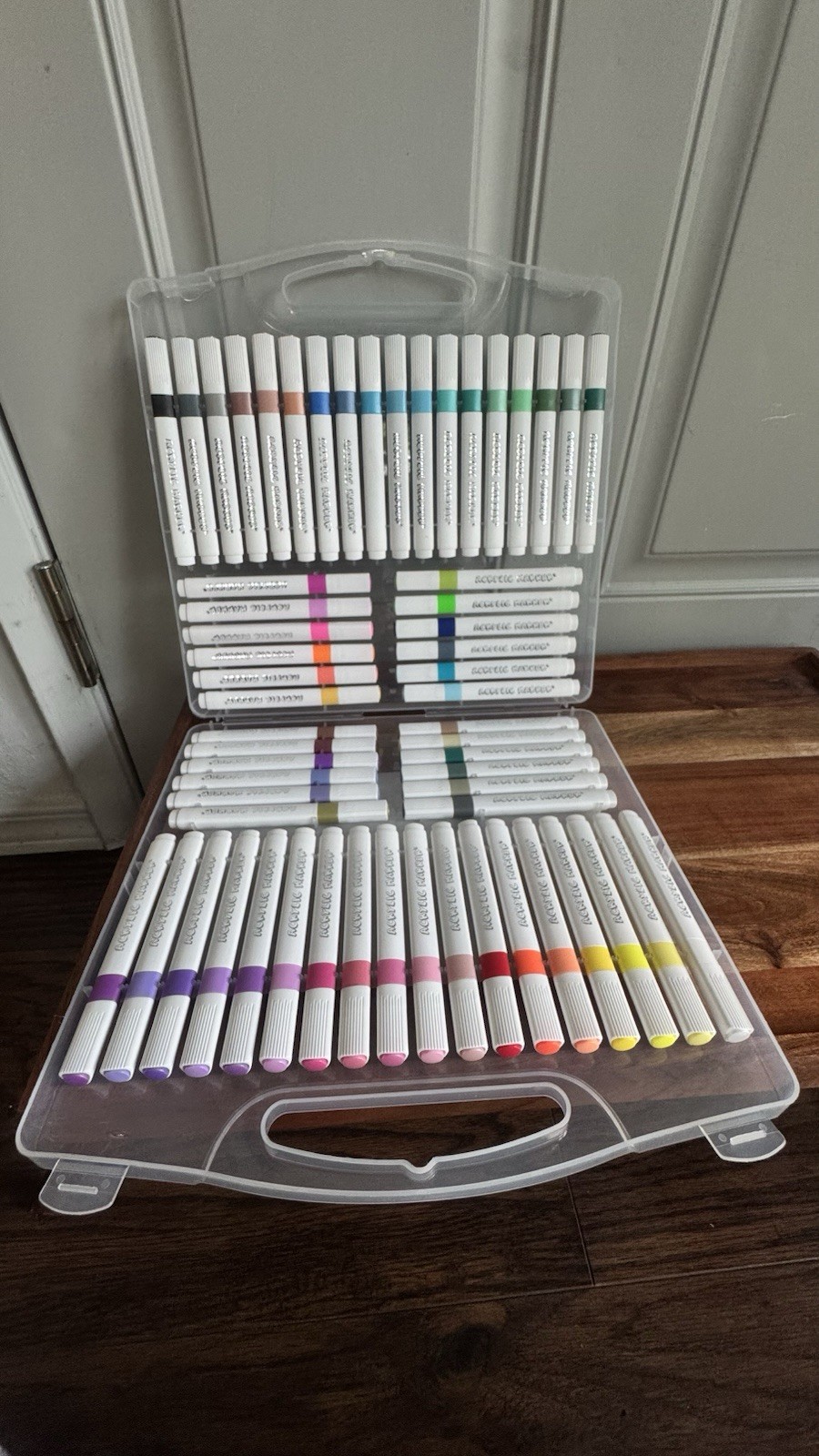 Acrylic Marker Set 60 Colors | Multi-Surface Paint Pens | Brand New with Case