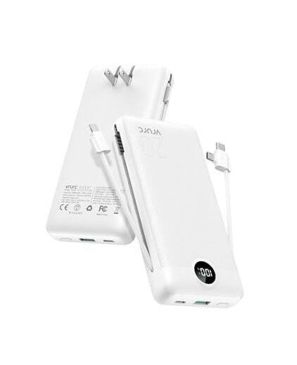 Power Bank 20000mAh, Fast Charging Portable Charger USB C,4 Output 2 White