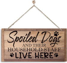 Funny Home Decor, Dog Sign Decor, Decorative Wall Plaque, Wood Wall Art Sign, Ru