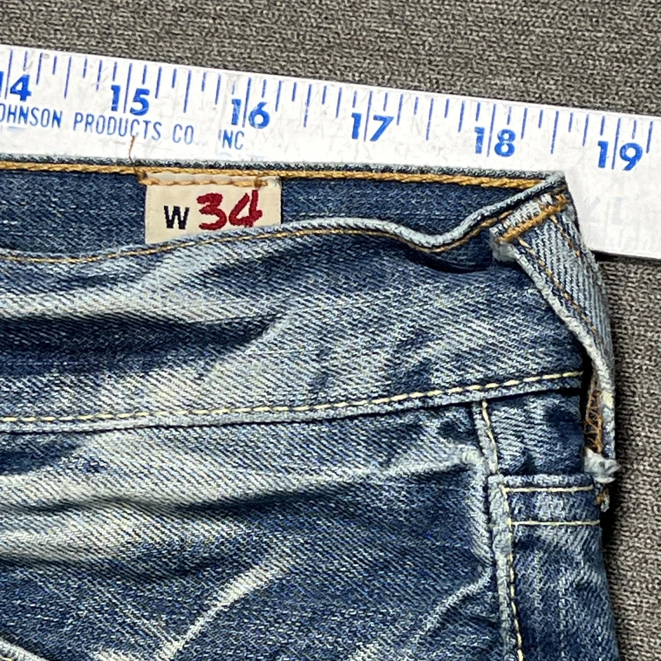 Jeans Ezra Fitch Para Hombres 36x32 Talla Real Etiqueta Talla 34x32 Abercrombie Top Nivel Denim Foto 3 de 4