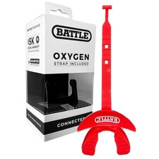 Battle Oxygen Lip Protector Mouth Guard with Connected One Size, Light Red